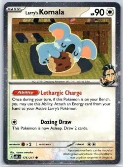 Larry's Komala (Cosmo Holo) 175/217 Miscellaneous Cards & Products Pokemon NM - Image 1