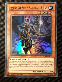 Yu-Gi-Oh! Legendare Sechs Samurai-Kizan, SPWA-DE010, SR, 1. Auflage, NM-EX - Image 1