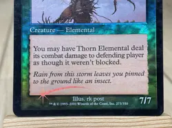 2001 Magic: The Gathering 7th Edition Thorn Elemental Foil #273 - Image 4