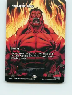 Monstrous Rage (Borderless) M72 MTG Marvel Universe Eternal (MAR) - Image 1