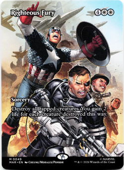 Righteous Fury (Borderless) - [Marvel Universe Eternal-Legal] MAR Magic MTG ⚪ - Image 1