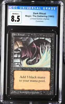 Magic: The Gathering MTG Dark Ritual [Alpha Edition] Graded CGC 8.5 NM/Mint+ - Image 1