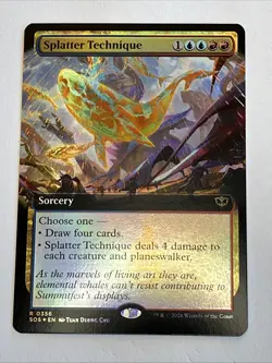 Splatter Technique - Foil - Extended Art Secrets of Strixhaven MTG - Image 1