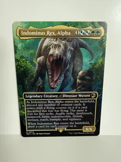 Indominus Rex Alpha Borderless Jurassic World Collection REX MTG NM 14 - Image 1