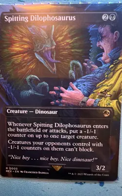 Spitting Dilophosaurus (Borderless) Universes Beyond: Jurassic Pikachu World... - Image 1