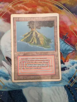 Volcanic Island Revised Magic the Gathering MTG Damaged - Image 1