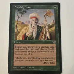 Wizards of the Coast MTG Worldly Tutor Mirage Green Uncommon Reg ENG G - Image 1