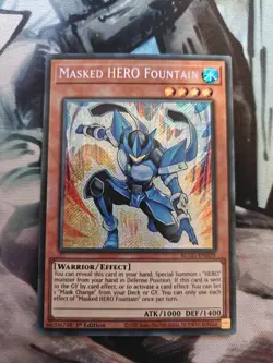 yugioh! Masked HERO Fountain BLGG-EN029 Secret Rare - Image 1
