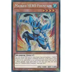 BLGG-EN029 Masked HERO Fountain : Secret Rare Card : 1st Edition : YuGiOh TCG - Image 1