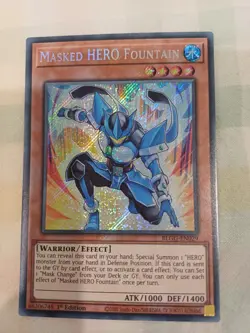 Yugioh - Masked HERO Fountain *Secret Rare* BLGG-EN029 (NM) - Image 1