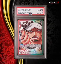 CARTA ONE PIECE TRAFALGAR LAW OP01-002 PSA 10 JPN - Image 1