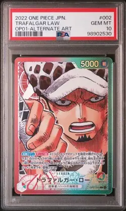 CARTA ONE PIECE TRAFALGAR LAW OP01-002 PSA 10 JPN - Image 2