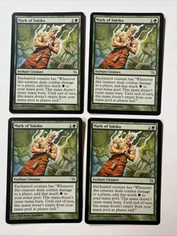 Magic: the Gathering / MtG Mark of Sakiko x4 Betrayers of Kamigawa + Free Bonus - Image 1