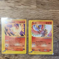 Rapidash, Ho-oh Black Star Promo WOTC Pokemon Card #51, 52 - Image 1
