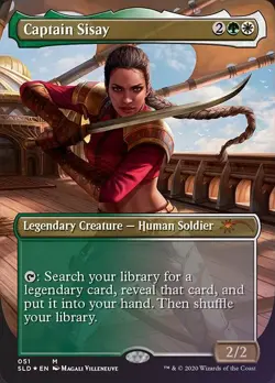 1x Captain Sisay ~~ Borderless (051) - Foil NM-Mint, English Secret Lair MTG Mag - Image 1