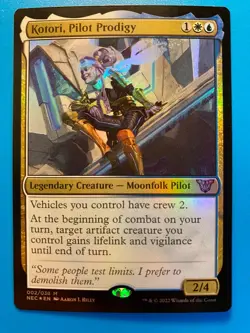MTG 1x FOIL Kotori, Pilot Prodigy 2 Commander: Kamigawa Neon Dynasty Magic x1 NM - Image 1