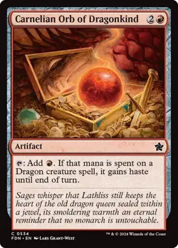 Carnelian Orb of Dragonkind Foundations MTG Magic - Image 1