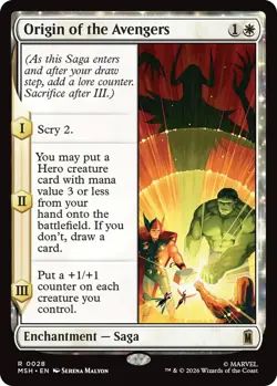 4x Origin of the Avengers MTG - Marvel Super Heroes - NM-Mint - Image 1