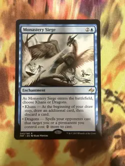 Monastery Siege Fate Reforged Magic The Gathering MTG Blue Enchantment Card - Image 1