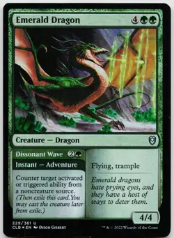 Emerald Dragon 229 Magic: The Gathering Foil NM - Image 1