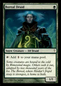 Boreal Druid 105 Common Coldsnap Magic: The Gathering Lightly Played - Image 1