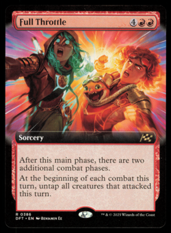 MTG Magic The Gathering Aetherdrift 0386 386 Full Throttle EXT ART R - Image 1