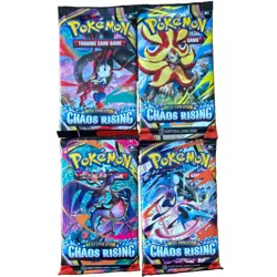 Lot of 4 Pokemon Chaos Rising Booster Pack - 10 Cards/Pack - Random Art - Sealed - Image 1