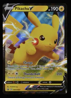 Pikachu V SWSH061 SWSH: Pokemon Sword & Shield Promo Cards Holo- NM - Image 1