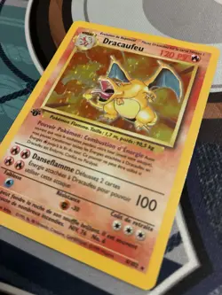 Pokemon Charizard Or Dracaufeu 1st Edition Base Set French Card - Image 1