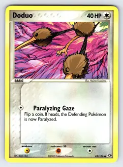 Doduo 45/106 2005 EX Emerald Pokemon Card TCG Nintendo Vintage Common - VLP - Image 1