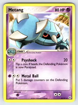 Metang 43/101 2004 EX Hidden Legends Pokemon Card TCG Non Holo Uncommon - VLP - Image 1