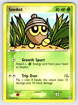 Seedot 71/101 2004 EX Hidden Legends Pokemon Card TCG Nintendo Common - Nm/Vlp - Image 1