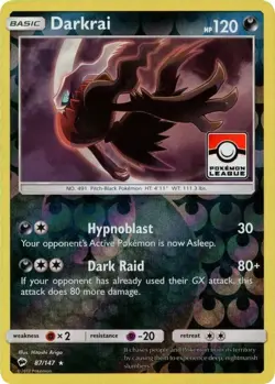 Darkrai (Pokemon League) 87/147 League & Championship Cards Reverse Holo LP - Image 2