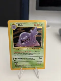 Muk | 13/62 | Fossil | Holo | MP | Vintage WOTC Pokemon Card - Image 1