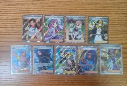 Lot of 9 Pokemon Trainer Cards Full art Illustrations Near Mint - Image 1
