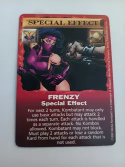 Mortal Kombat Kard Game TCG 1996 Special Effect Frenzy MK Card Game - Image 1