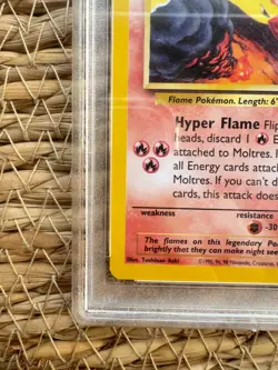 Pokemon 2000 Promo Moltres Black Star-Aoki Error #21 Rare Card PSA 9 - Image 4