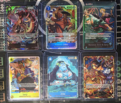 Bandai One Piece Card Game OP-03 Alt Art Foil Character/Leader Lot 6 English - Image 1