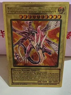CARTE YU-GI-OH! Majectic Red Dragon Gold / Dragon Rouge Majestueux OR - Image 1