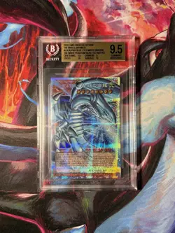 YUGIOH BLUE-EYES WHITE DRAGON WHITE PHANTOM BEAST EXT ART PSE BGS GEM MINT 9.5 - Image 1
