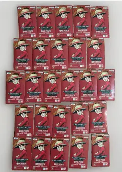 Sealed One Piece TCG OP-13 Carrying On His Will Sleeved Booster Packs Lot Of 26 - Image 1