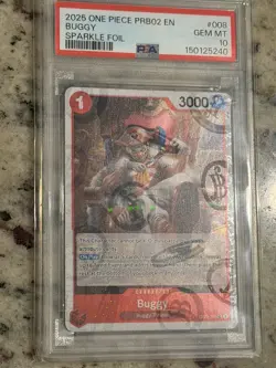 PSA 10 One Piece Prb02 Premium Booster The Best Vol.2 #008 Buggy Sparkle Foil - Image 5