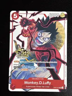 Monkey.D.Luffy - ST01-012 (3rd Anniversary Tournament 3 Brothers Pack) B - Image 1