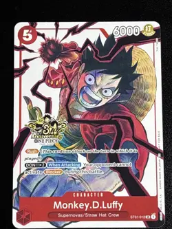 Monkey.D.Luffy - ST01-012 (3rd Anniversary Tournament 3 Brothers Pack) B - Image 3