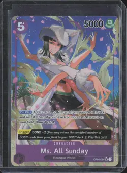 Bandai One Piece CCG Ms. All Sunday OP04-064 Kingdoms Intrigue SR Foil Alt - Image 1