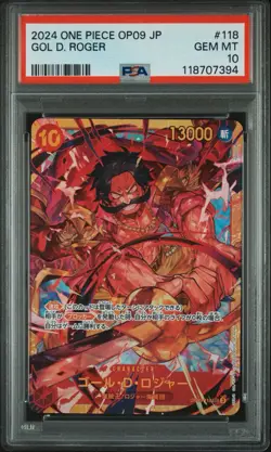 2024 ONE PIECE JAPANESE OP09-EMPERORS IN THE NEW WORLD #118 GOL D. ROGER PSA 10 - Image 1