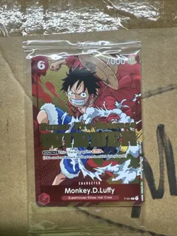 2022 ONE PIECE PROMOS SUPER PRE-RELEASE-WINNER #P001 MONKEY D. LUFFY - Image 1