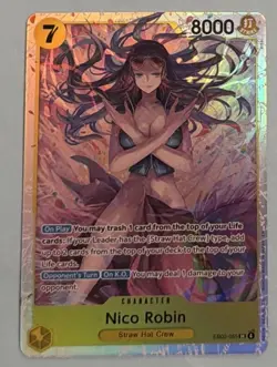 One Piece Nico Robin EB03-055 Heroines Extra Booster Super Rare English - Image 2