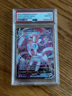*PSA 10* Pokemon Sylveon VMAX 075/203 SWSH07: Evolving Skies Holo FA - Image 1