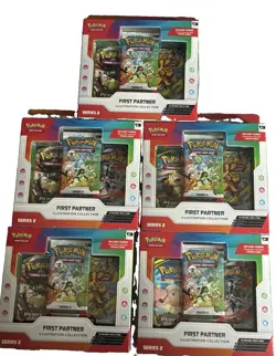 Pokemon First Partner Illustration Collection Series 2 Lot Of 5 New Sealed - Image 1